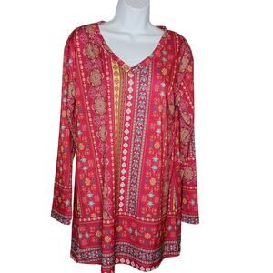 Lily by Firmiana Tunic Style Boho Top NWT Size Medium